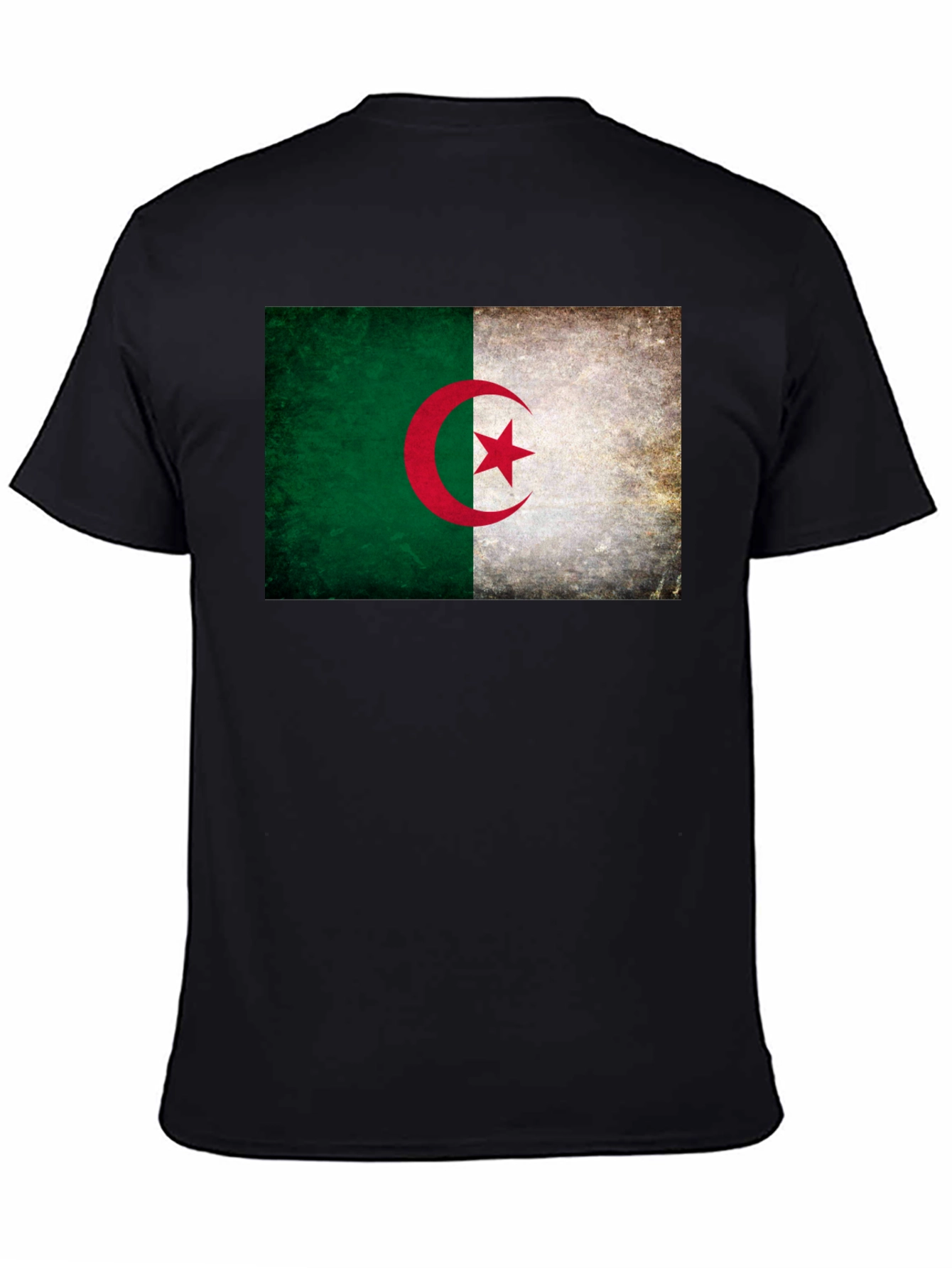 Algeria Flag Graphic Tee - Black Unisex T-Shirt