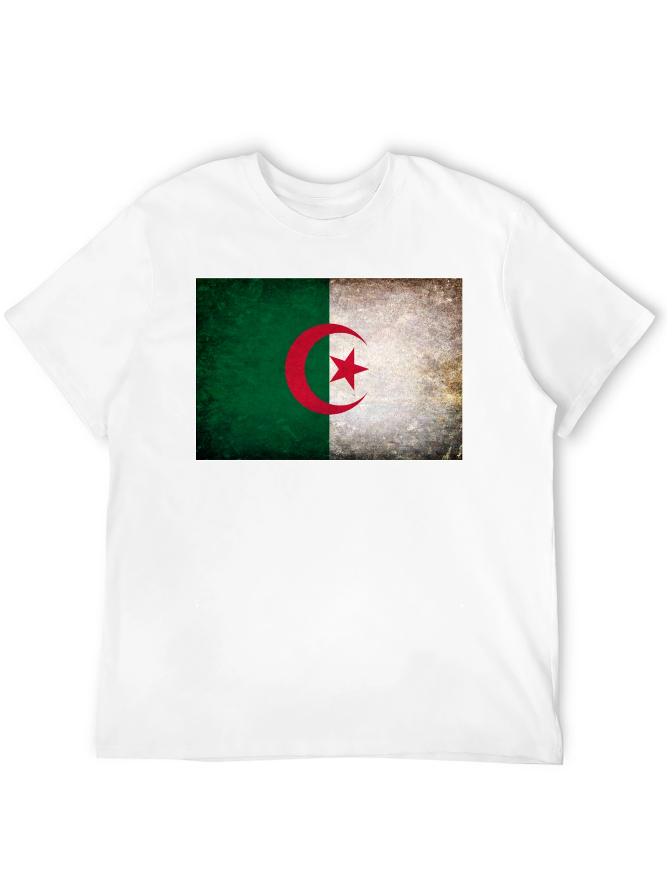 Algeria Flag Graphic Tee - Black Unisex T-Shirt
