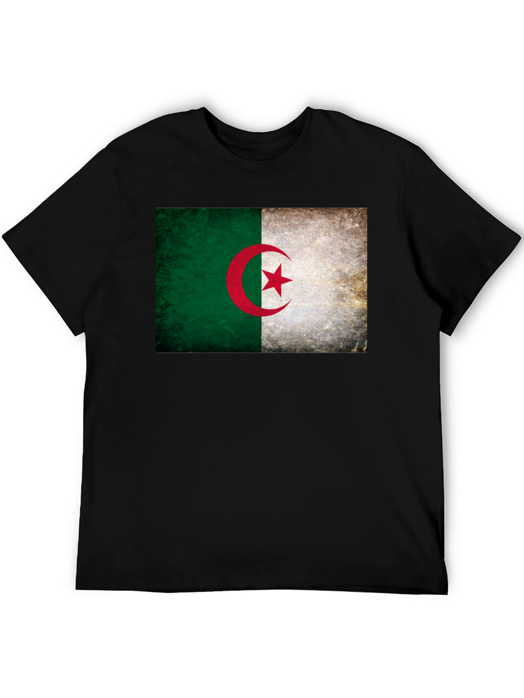Algeria Flag Graphic Tee - Black Unisex T-Shirt