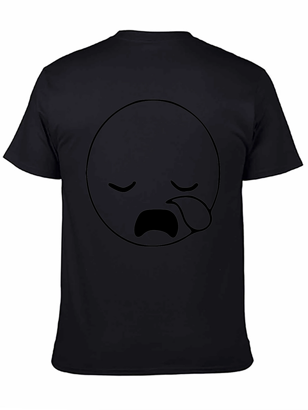Sad Emoji Black T-Shirt - Unisex Comfort
