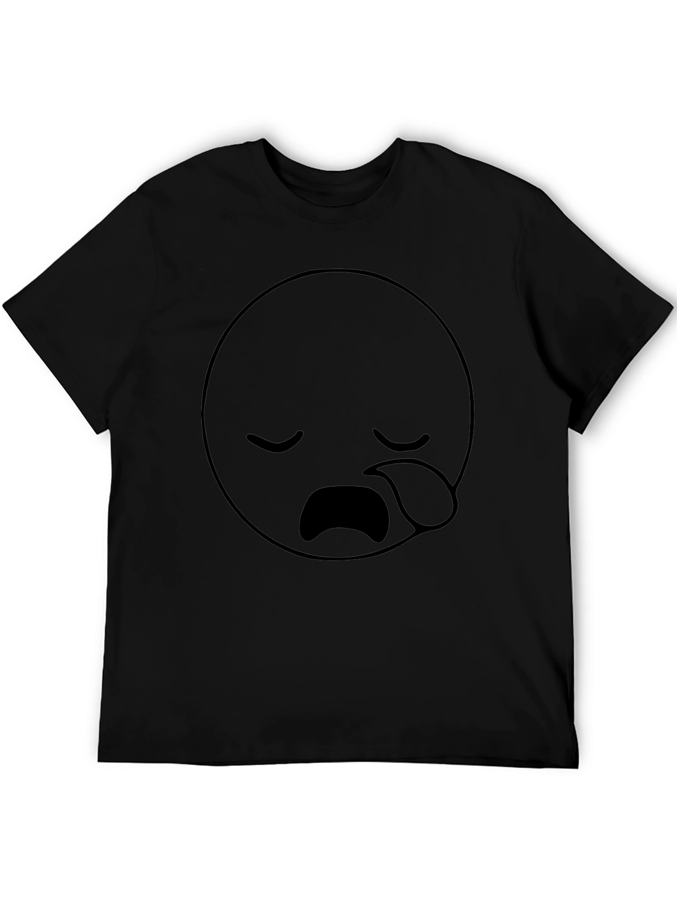 Sad Emoji Black T-Shirt - Unisex Comfort