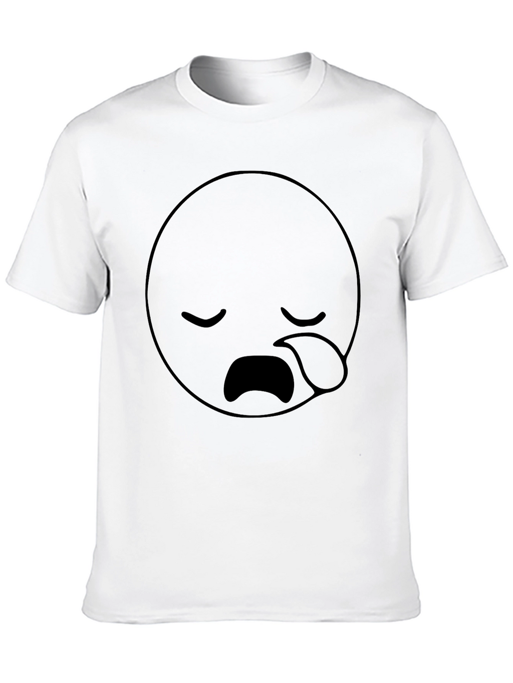 Sad Emoji Black T-Shirt - Unisex Comfort