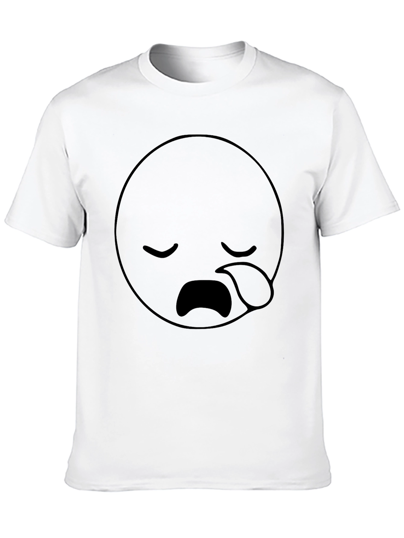 Sad Emoji Black T-Shirt - Unisex Comfort