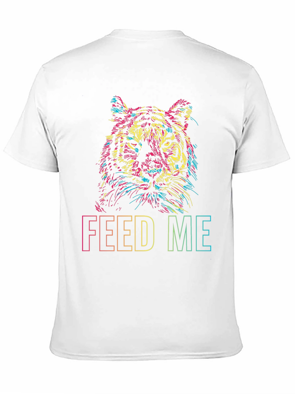 Vibrant Tiger Graphic Tee - Feed Me