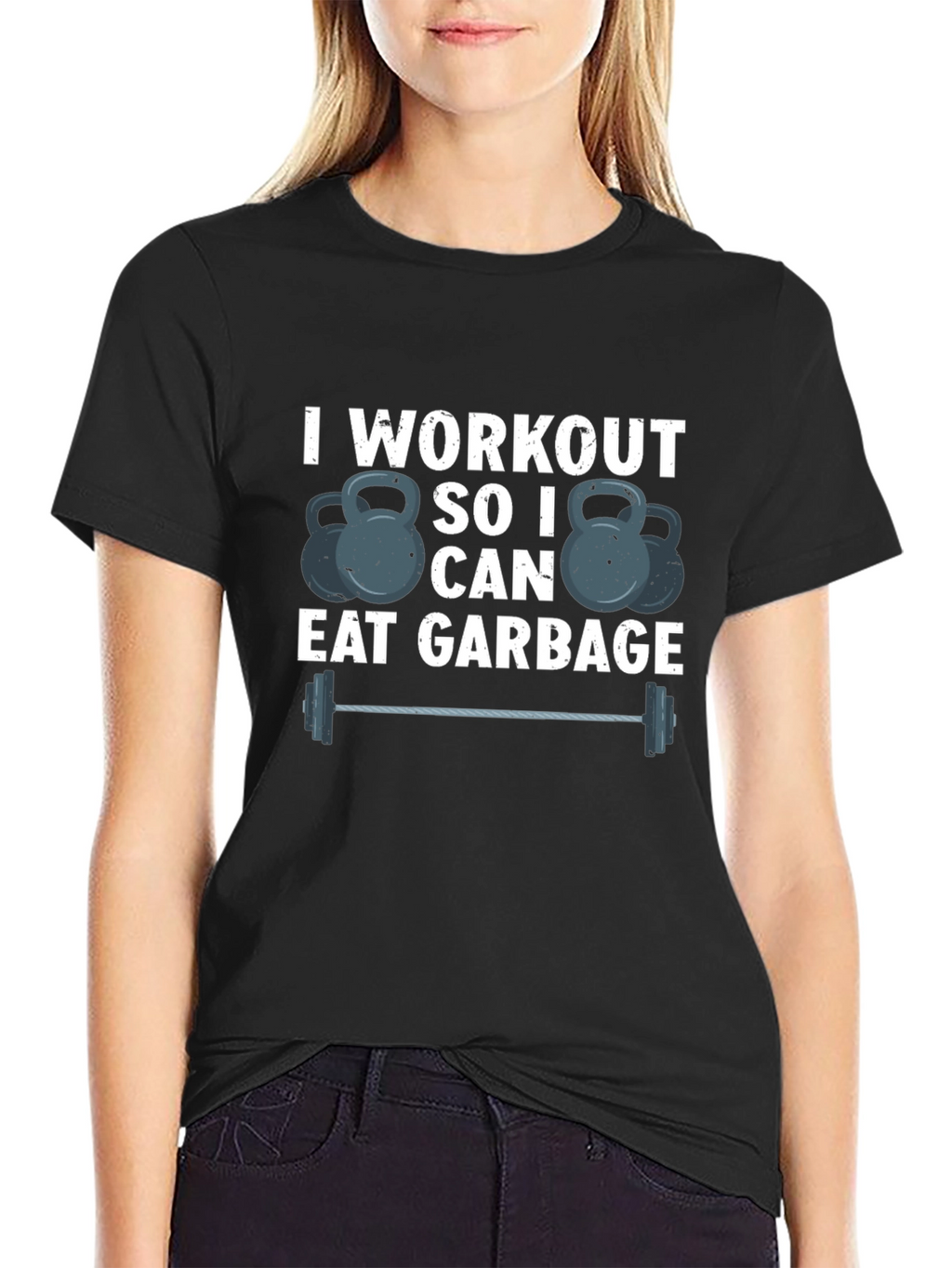 Workout To Eat Garbage T-Shirt Funny Gym Tee