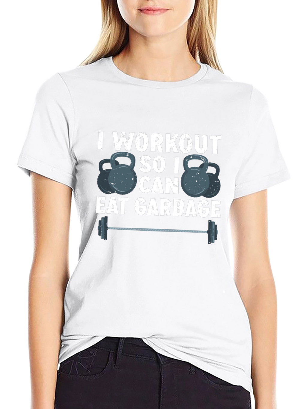 Workout To Eat Garbage T-Shirt Funny Gym Tee