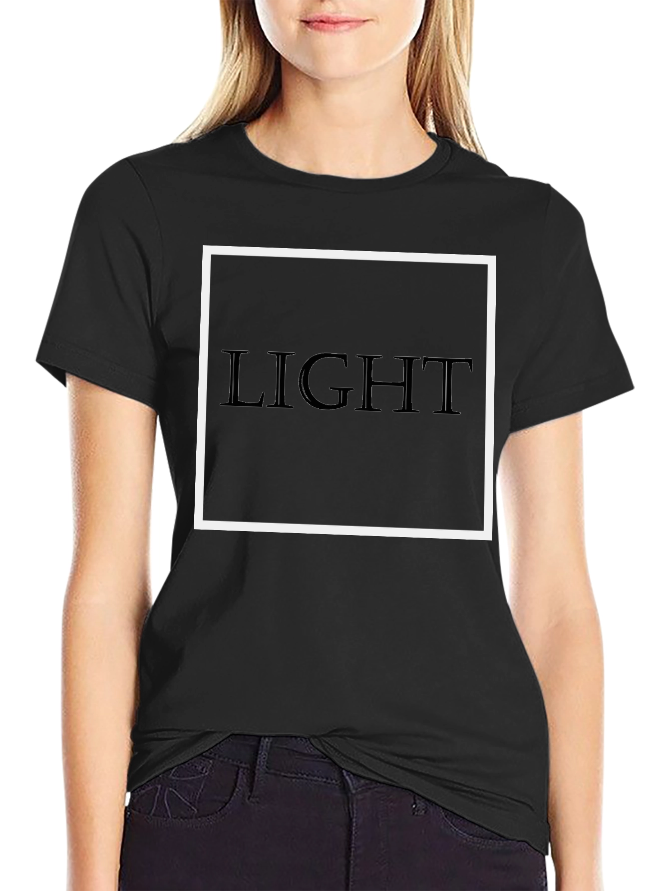 Mens LIGHT Graphic Tee - Black