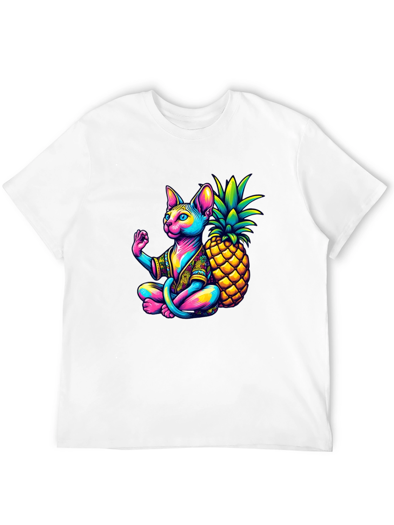 Zen Cat Pineapple T-Shirt