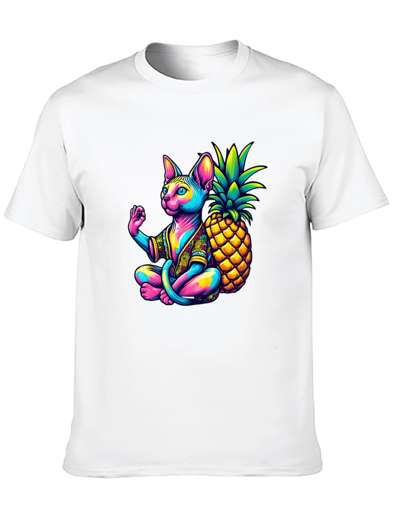 Zen Cat Pineapple T-Shirt