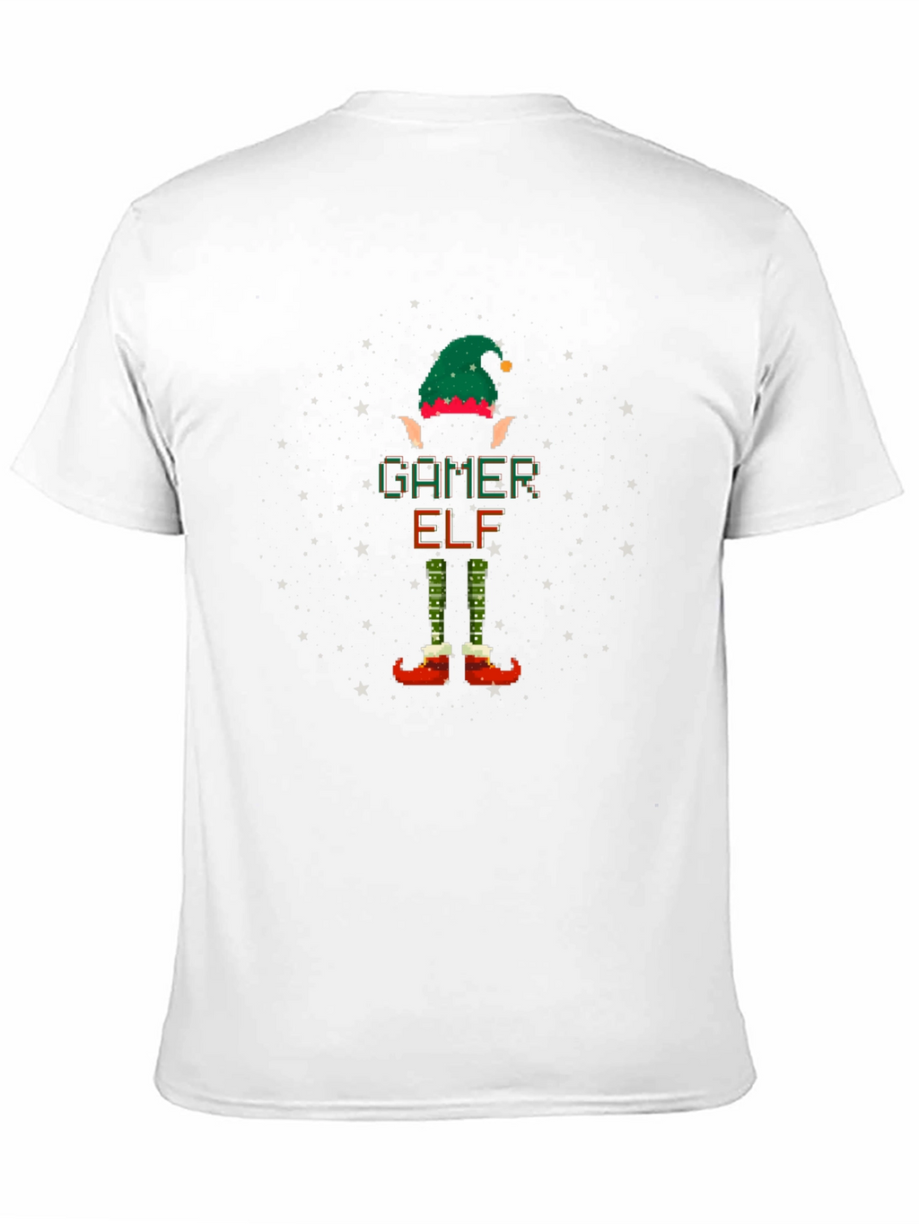 Gamer Elf Christmas T-Shirt - Pixelated Holiday Fun