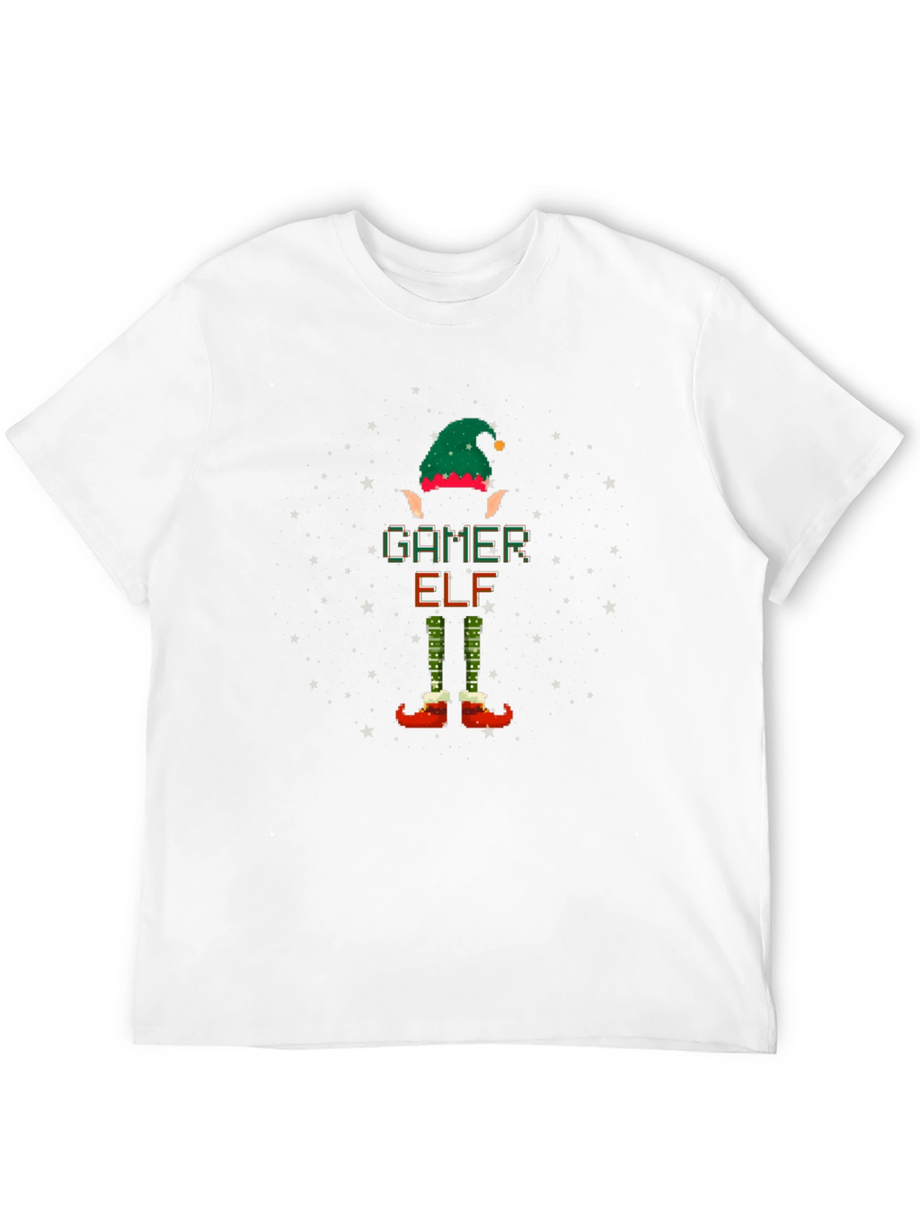 Gamer Elf Christmas T-Shirt - Pixelated Holiday Fun