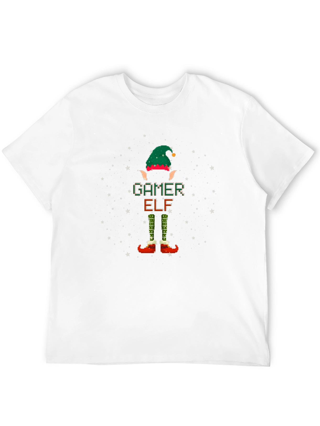 Gamer Elf Christmas T-Shirt - Pixelated Holiday Fun