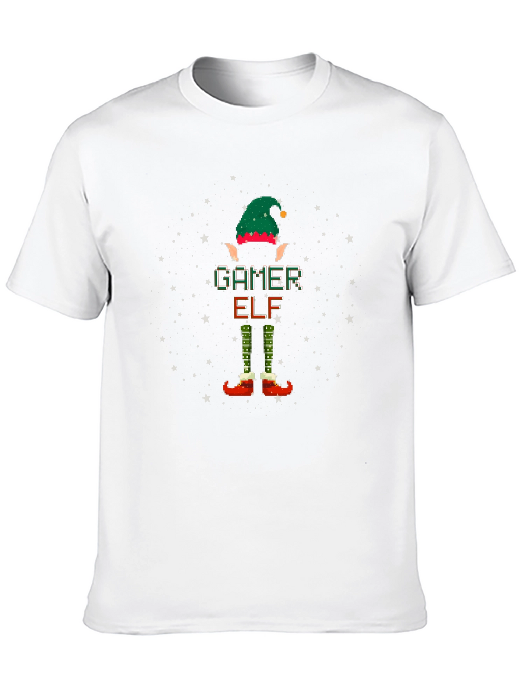 Gamer Elf Christmas T-Shirt - Pixelated Holiday Fun