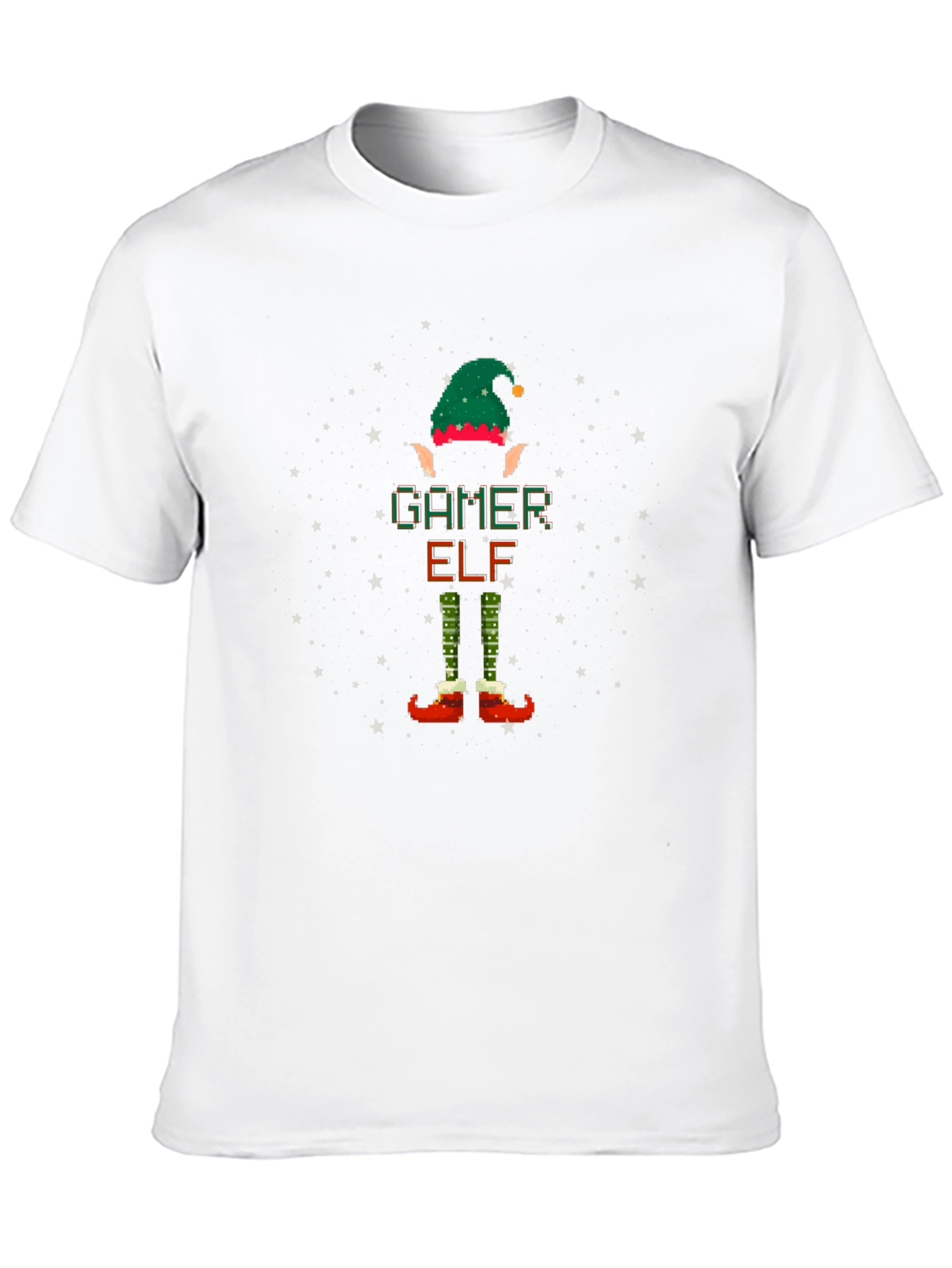 Gamer Elf Christmas T-Shirt - Pixelated Holiday Fun