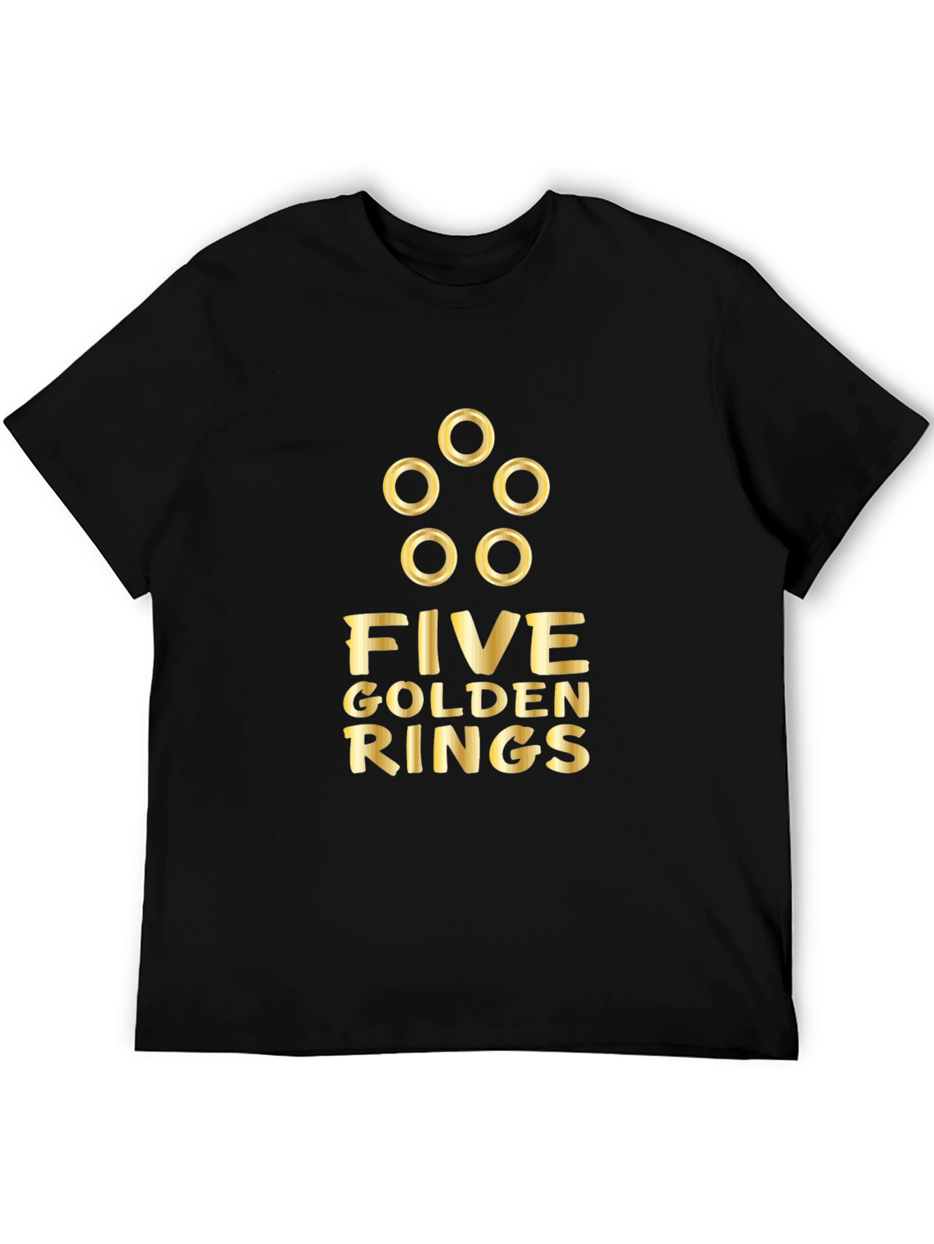 Five Golden Rings Graphic Tee - Holiday Apparel