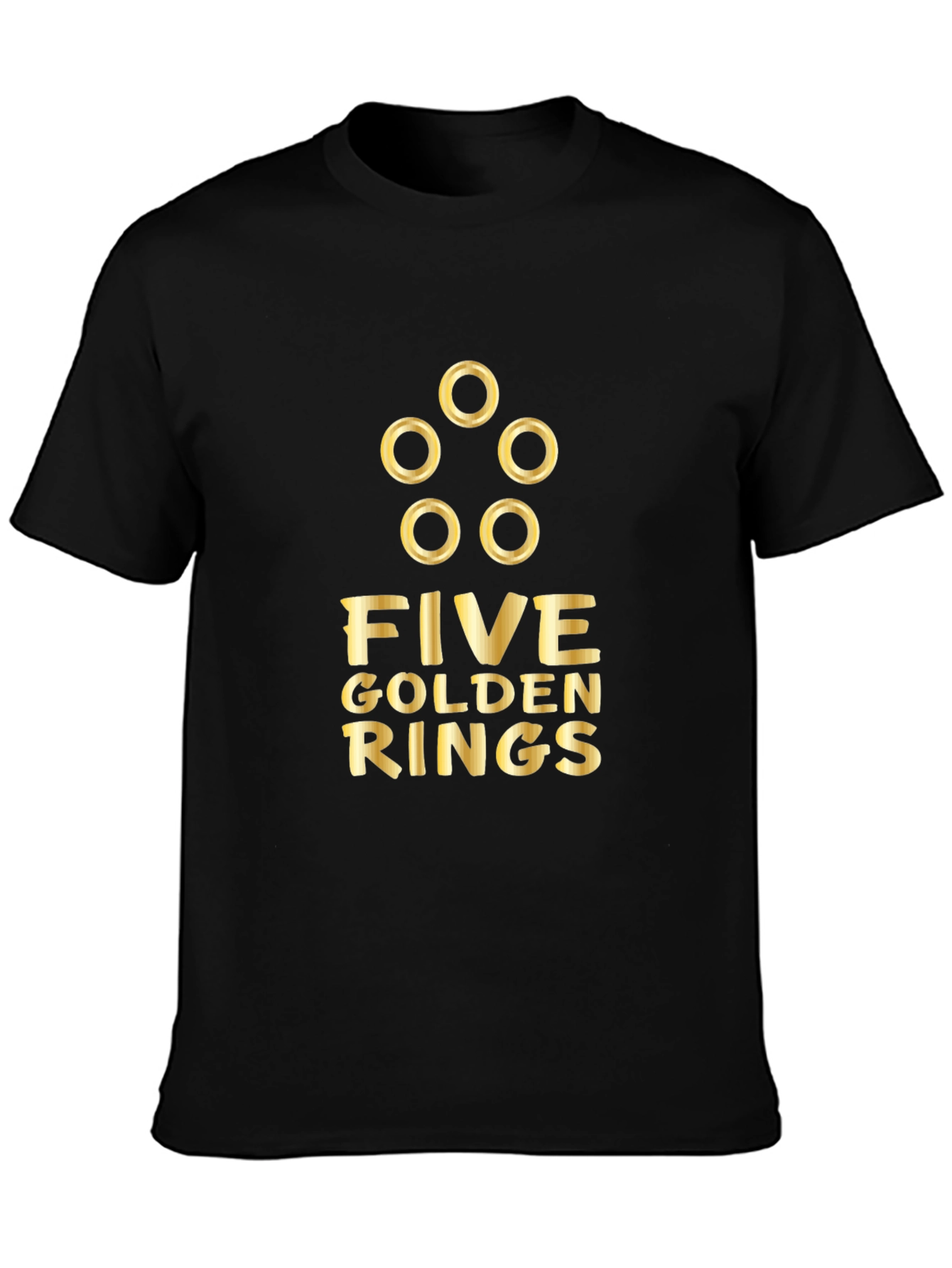 Five Golden Rings Graphic Tee - Holiday Apparel