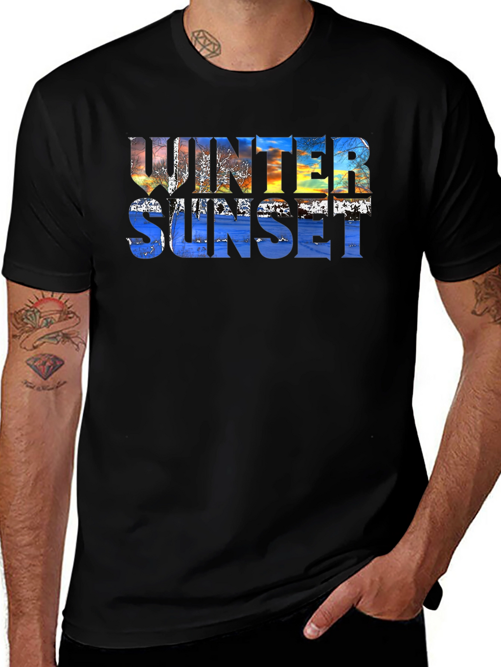 Winter Sunset Graphic Tee
