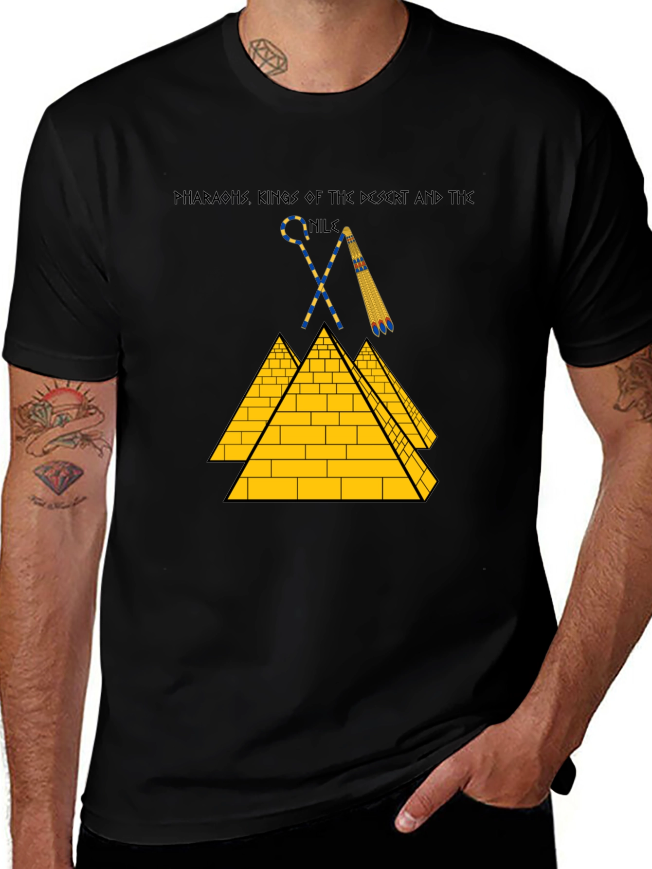 Egyptian Pharaohs T-Shirt - Desert Kings of Nile Graphic Tee
