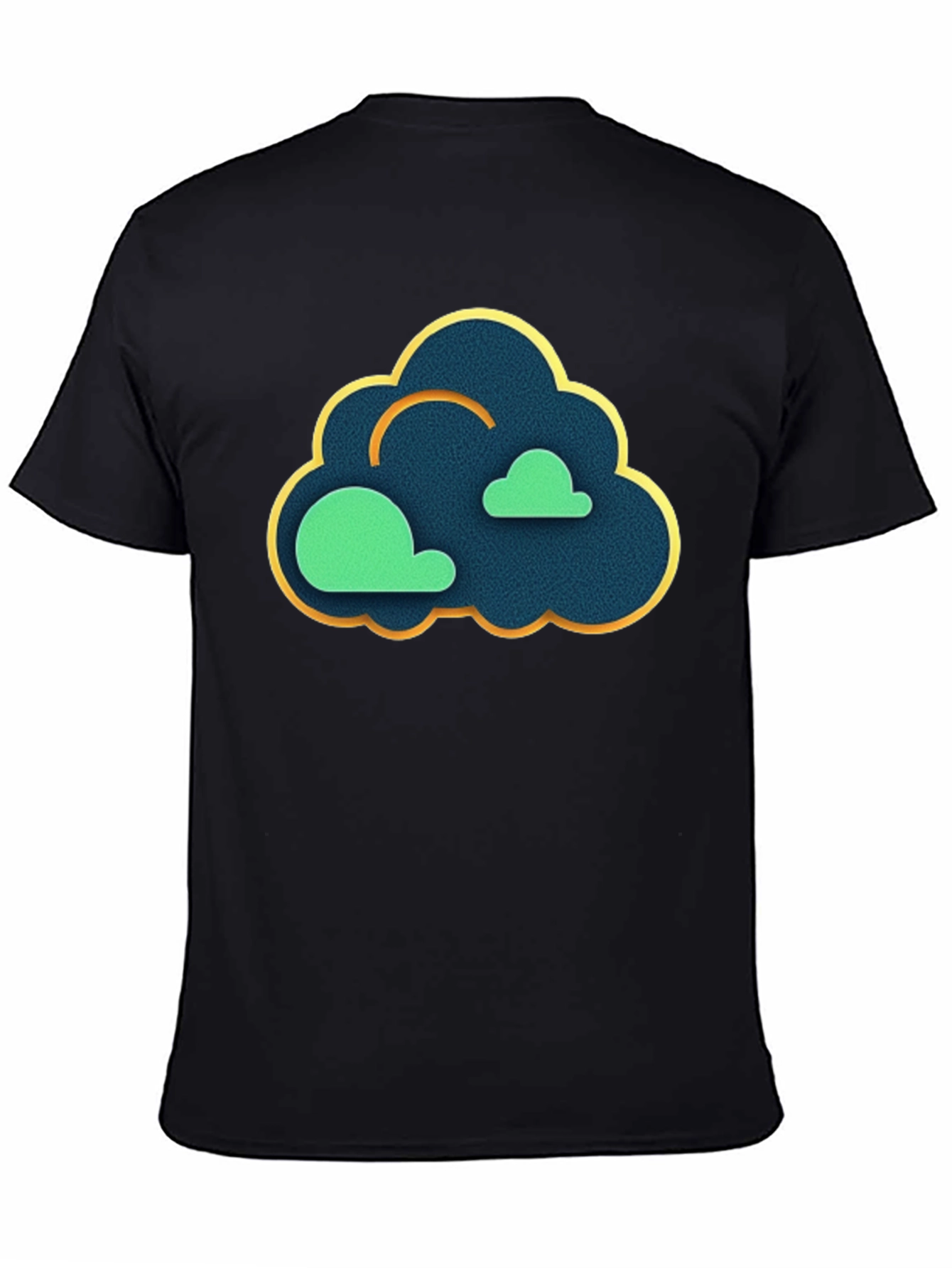 Cloud Graphic Black T-Shirt - Modern Style