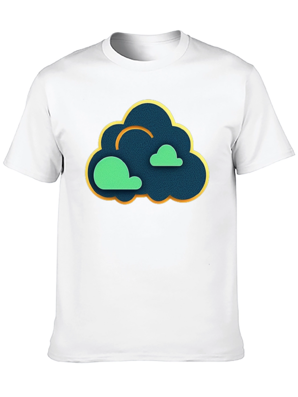 Cloud Graphic Black T-Shirt - Modern Style