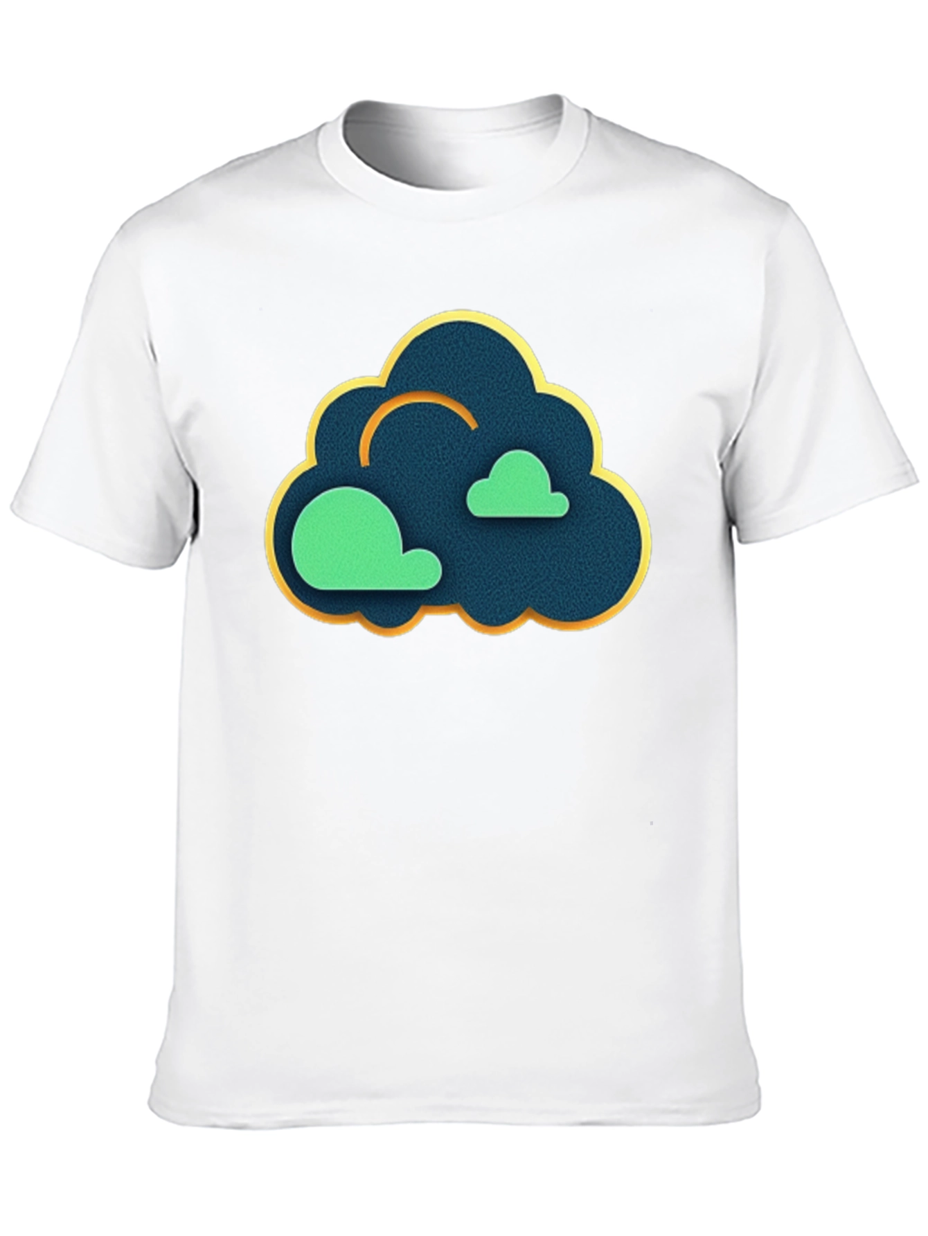Cloud Graphic Black T-Shirt - Modern Style