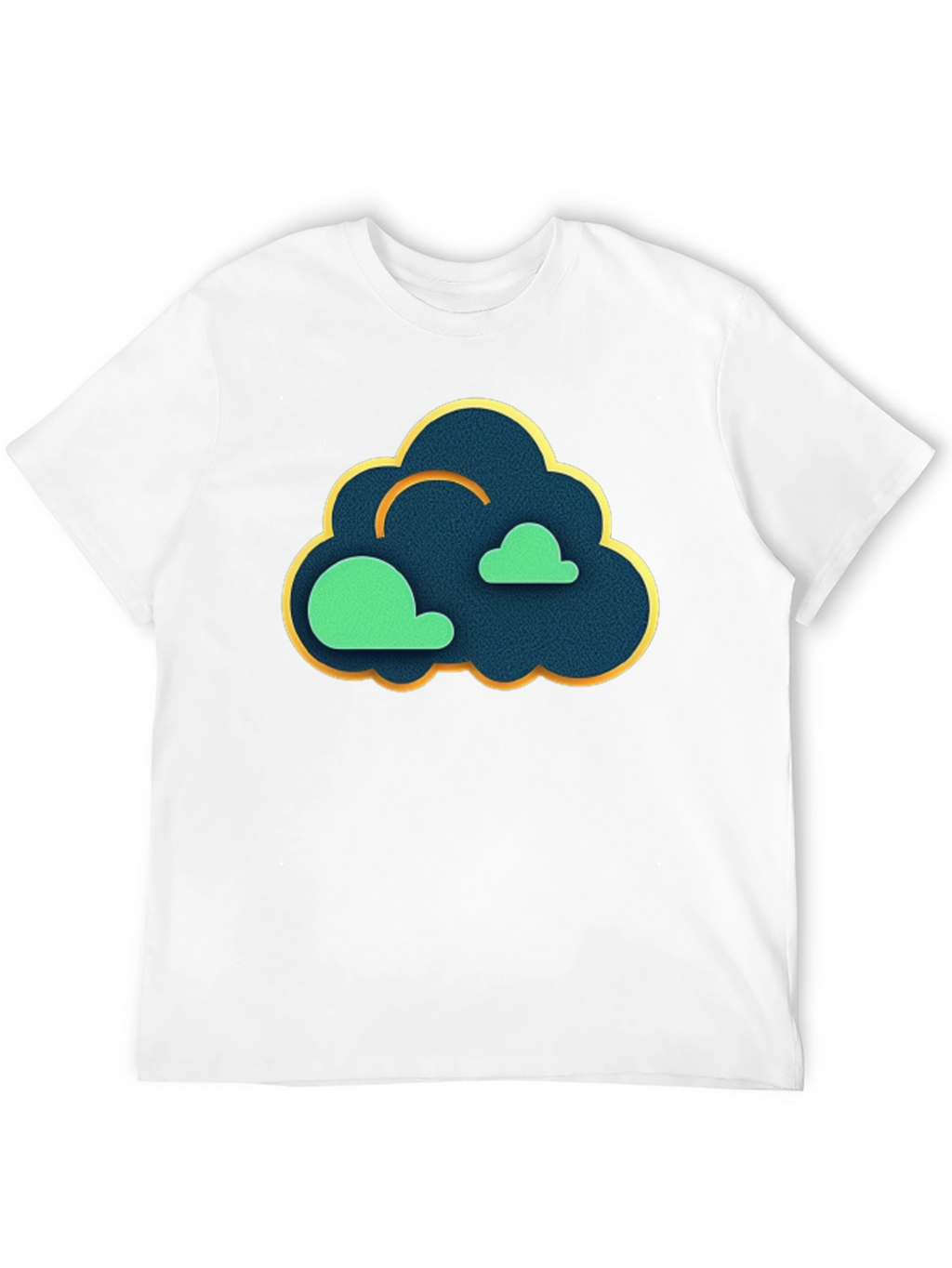 Cloud Graphic Black T-Shirt - Modern Style