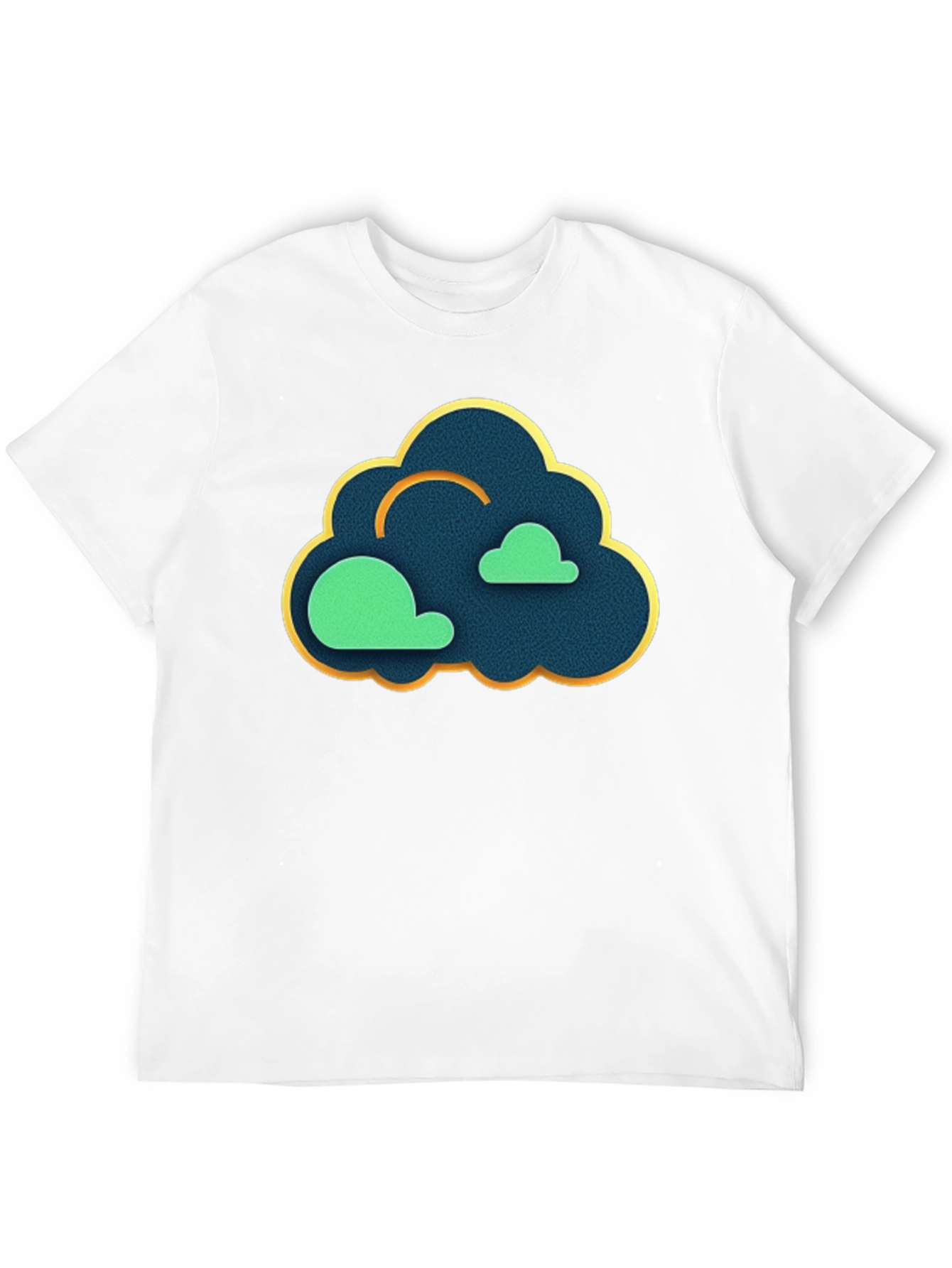 Cloud Graphic Black T-Shirt - Modern Style