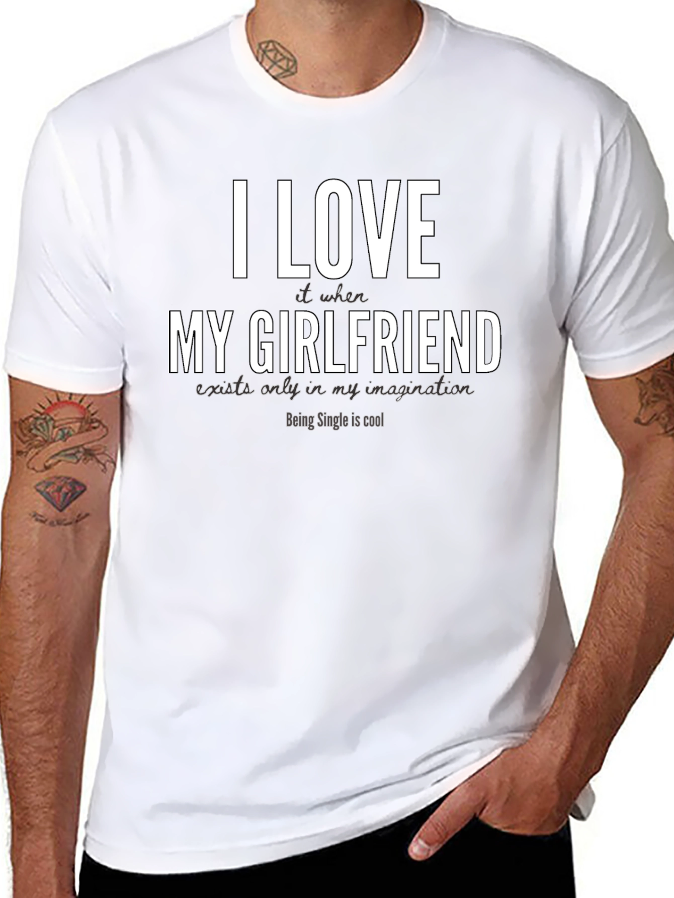 Funny Single Life T-Shirt - I Love My Girlfriend
