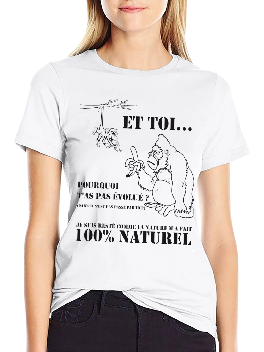 Mens Black Graphic T-Shirt - Funny Design