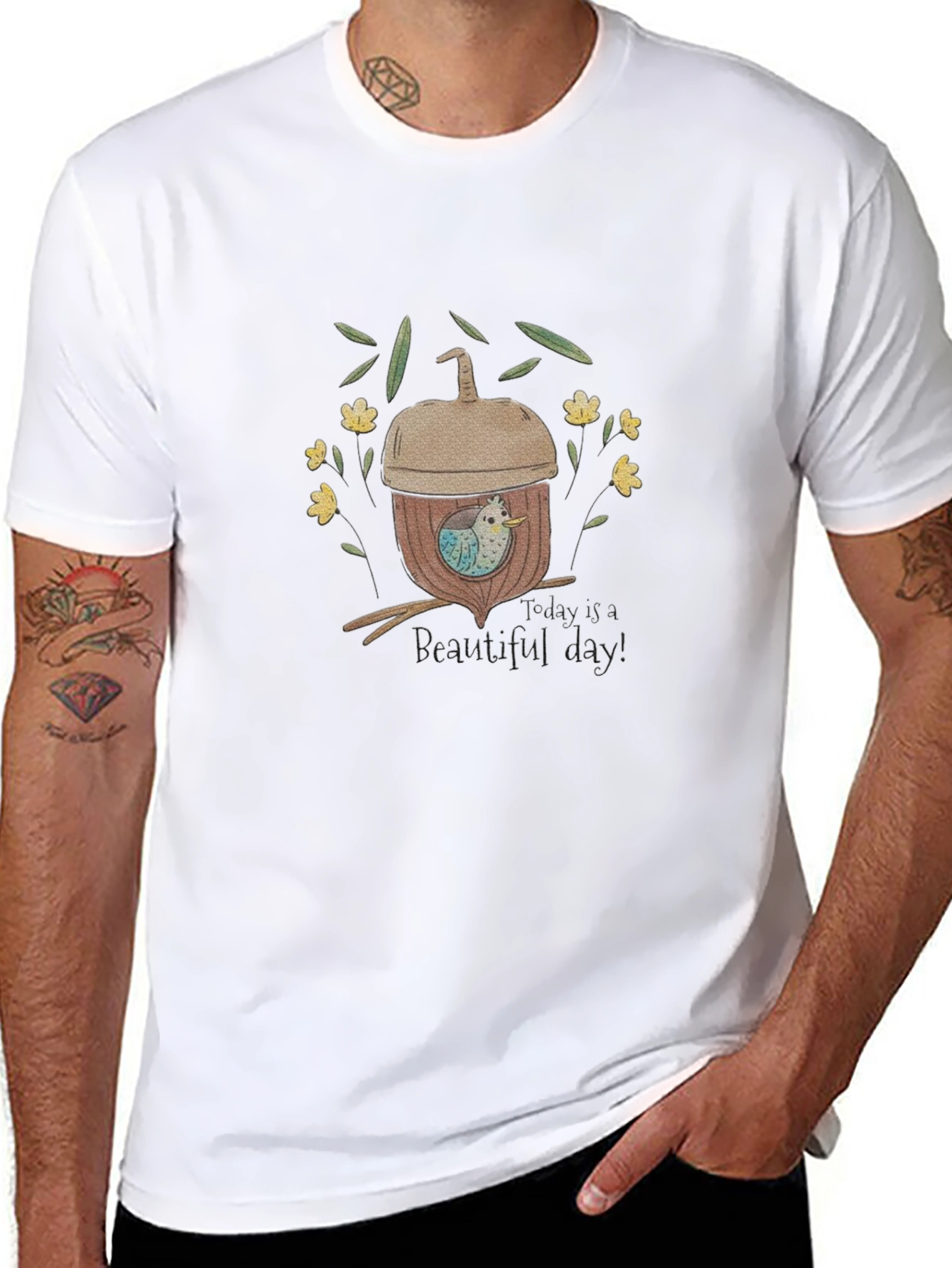 Cute Acorn Birdhouse T-Shirt