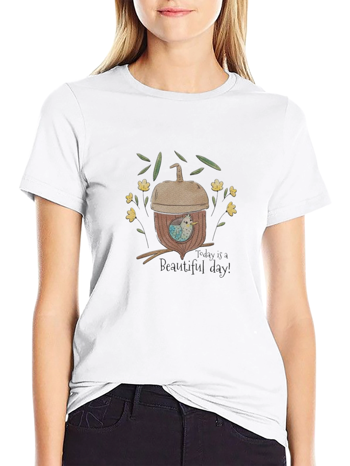 Cute Acorn Birdhouse T-Shirt