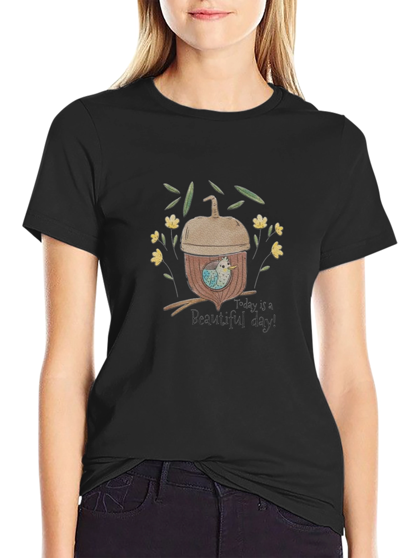 Cute Acorn Birdhouse T-Shirt