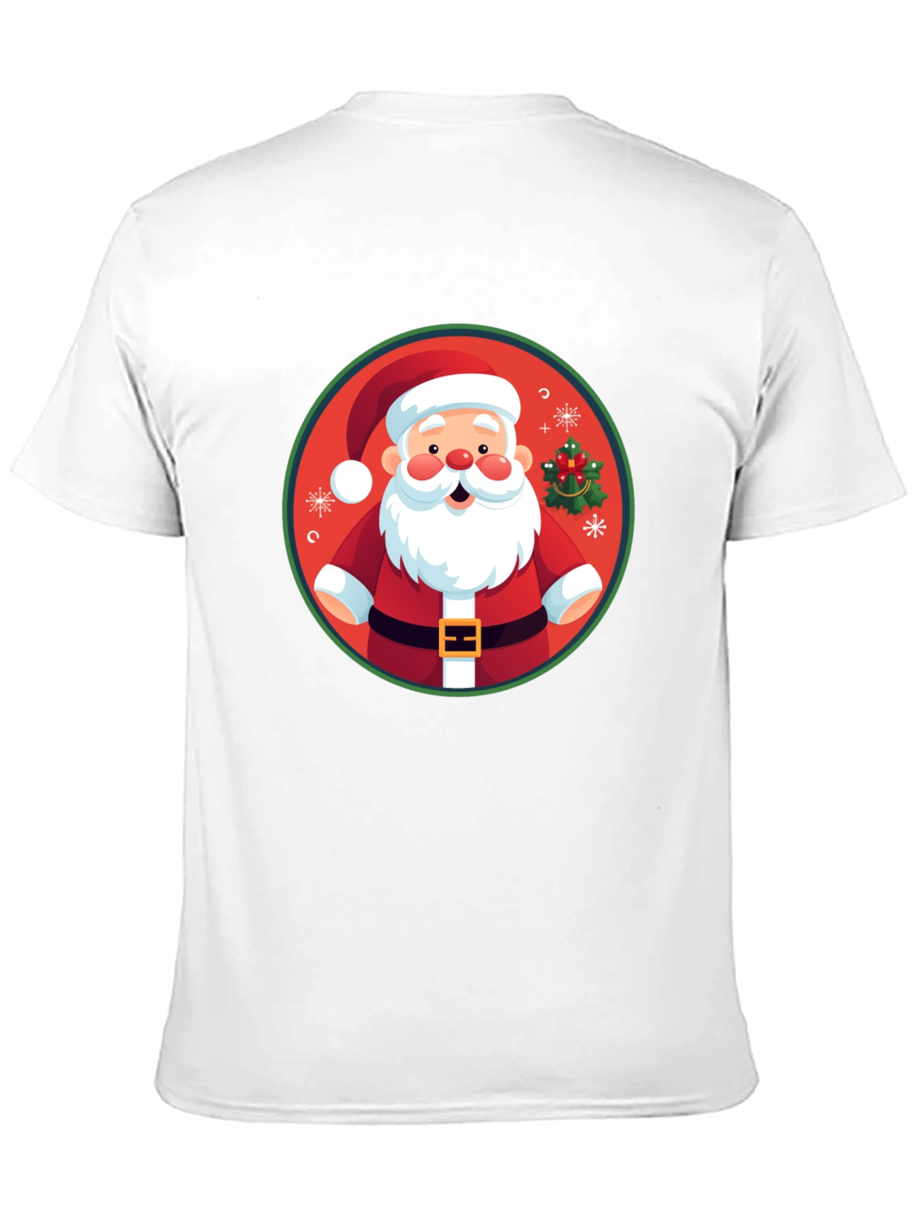 Festive Santa Graphic Tee - Holiday Cheer