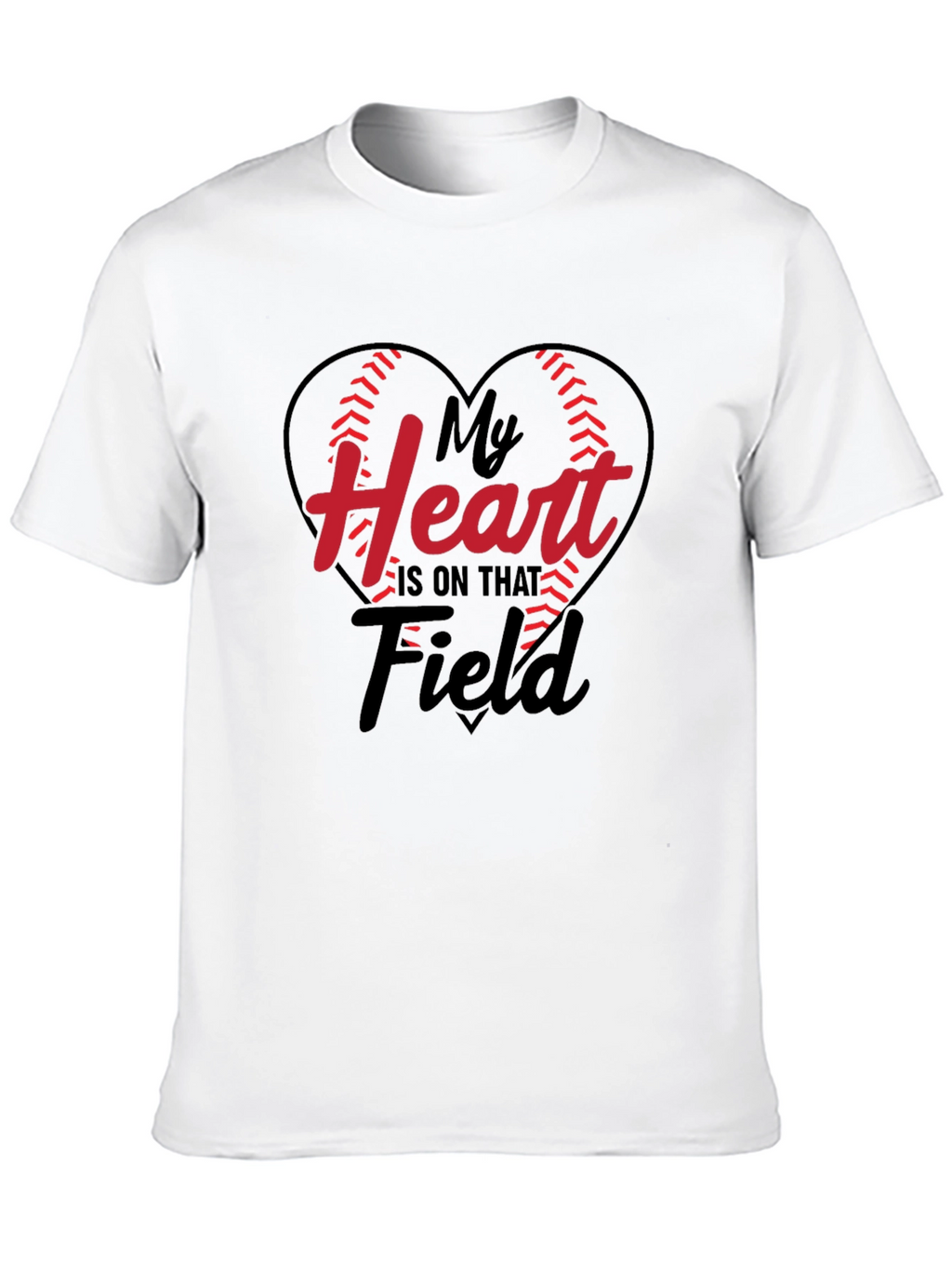 Baseball Heart Graphic Tee - Game Day T-Shirt