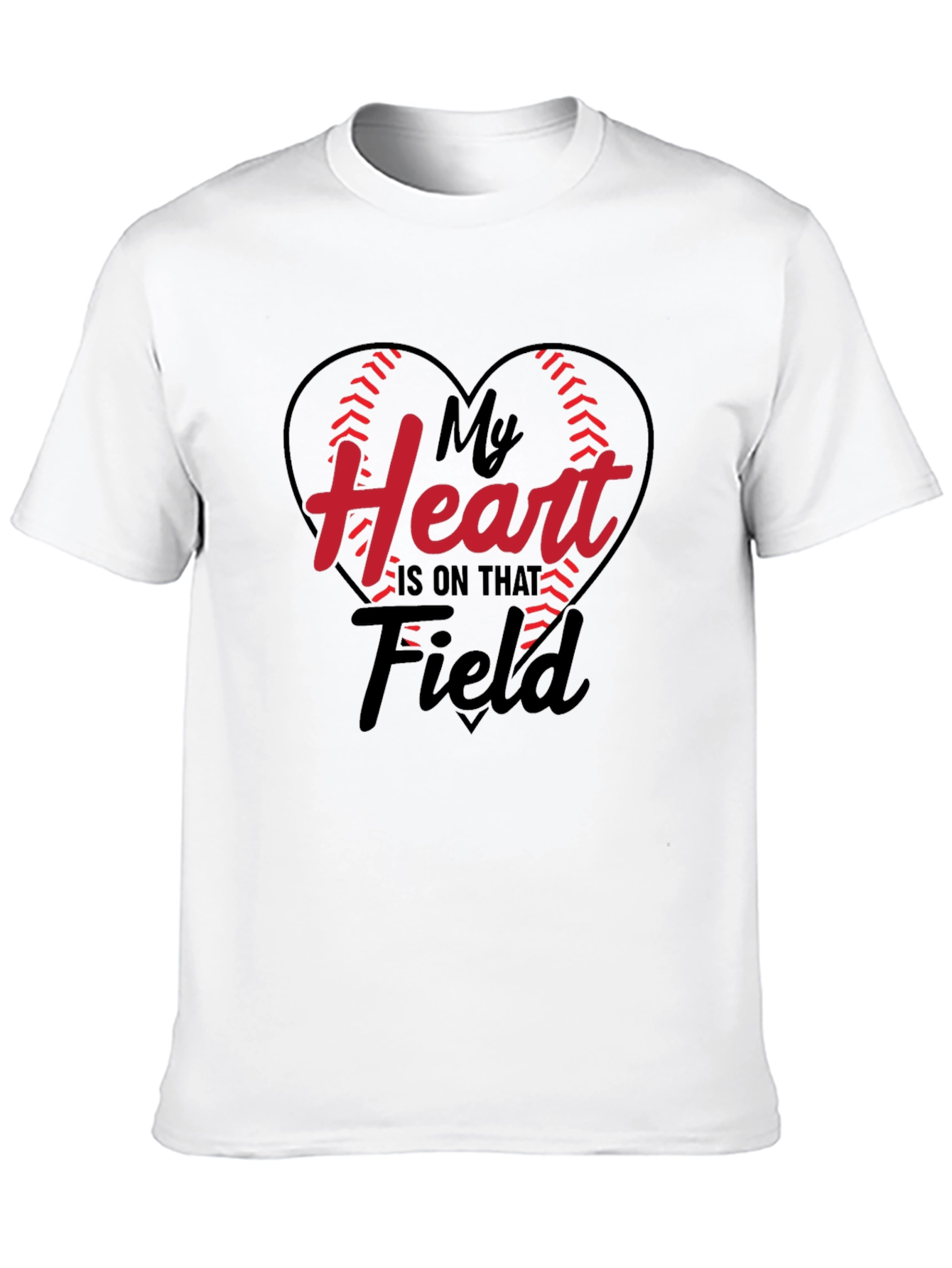 Baseball Heart Graphic Tee - Game Day T-Shirt
