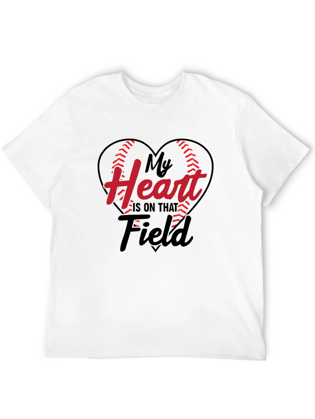 Baseball Heart Graphic Tee - Game Day T-Shirt