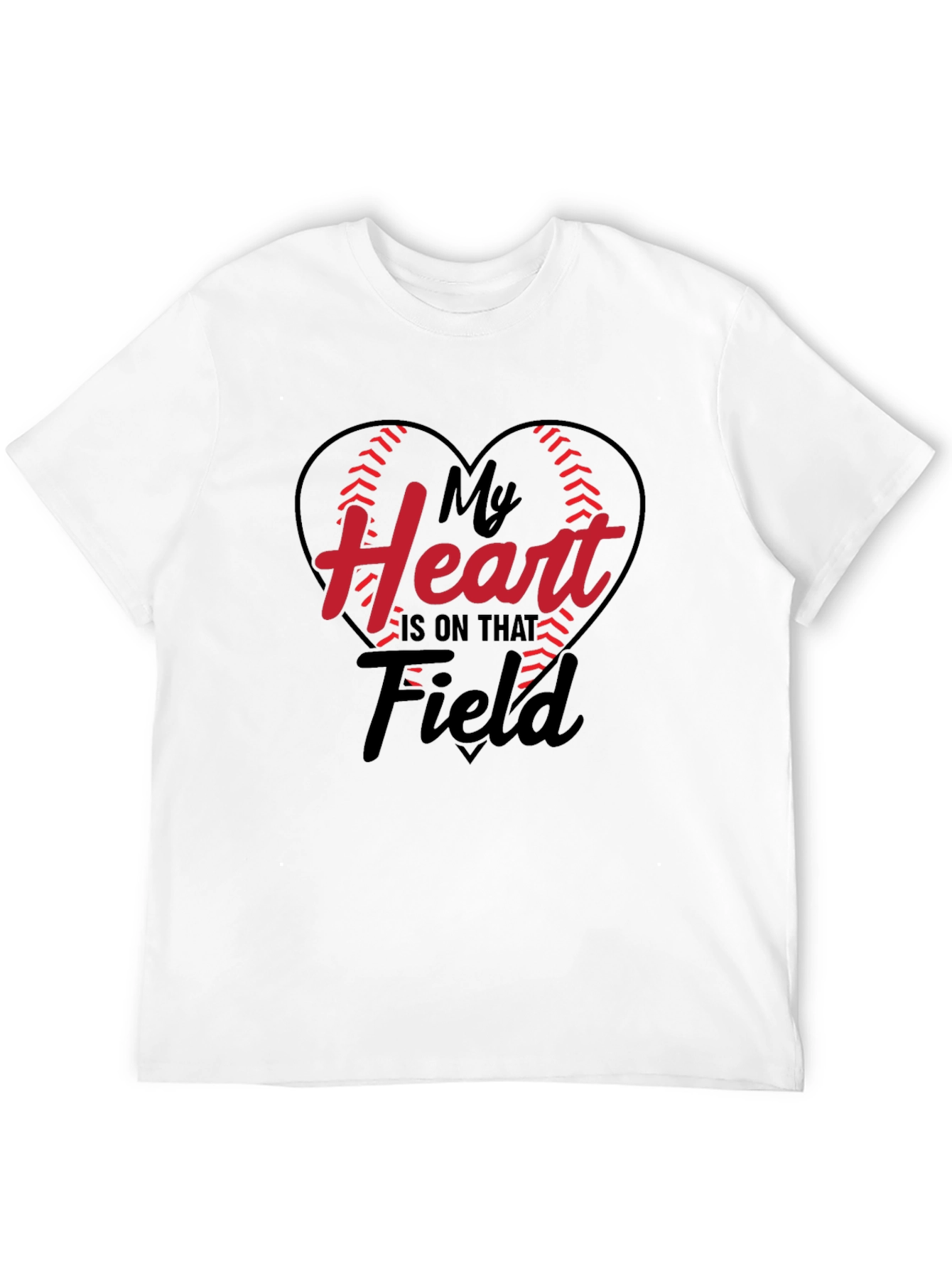 Baseball Heart Graphic Tee - Game Day T-Shirt