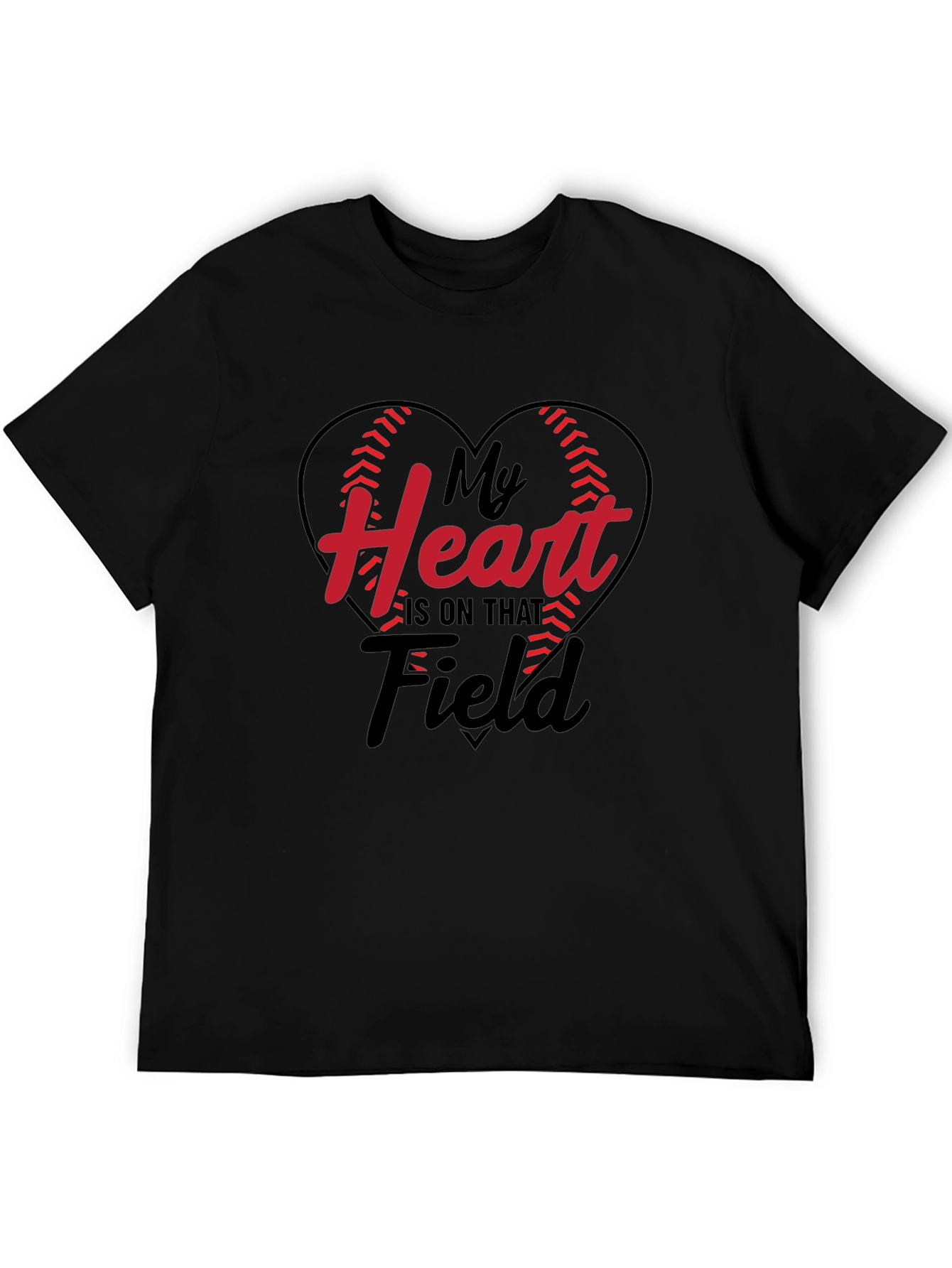 Baseball Heart Graphic Tee - Game Day T-Shirt