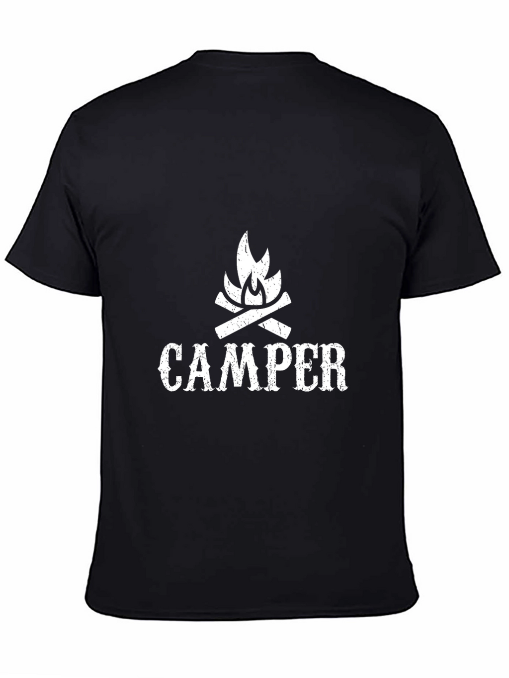 Camper Graphic T-Shirt - Mens Black Crew Neck Tee