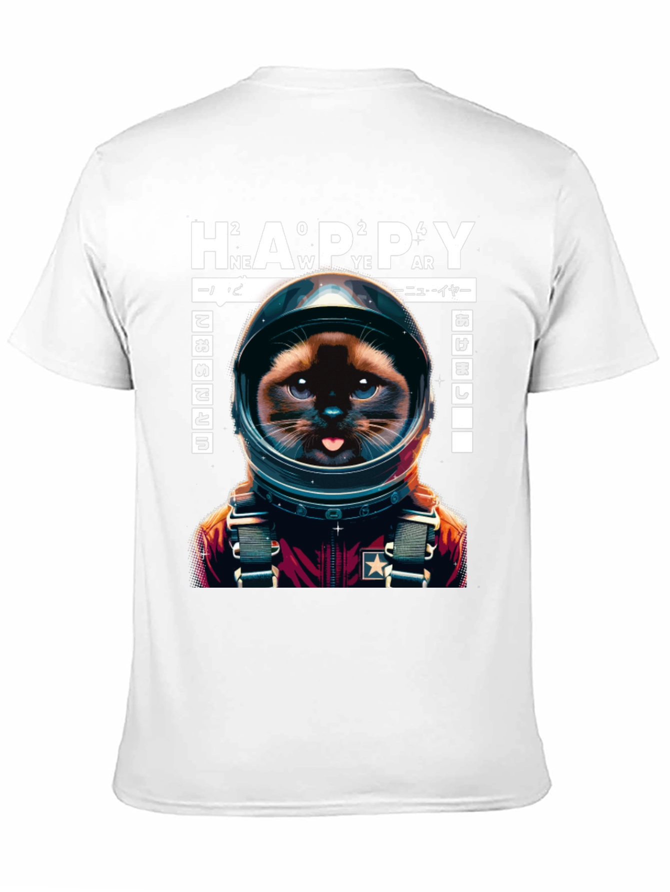 Astronaut Cat T-Shirt - Happy New Year