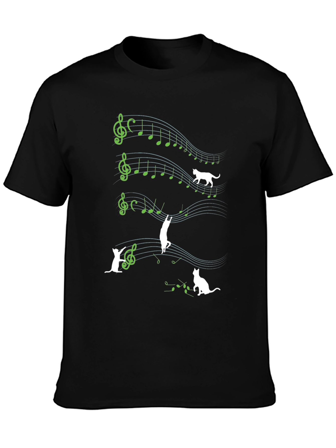 Musical Cat T-Shirt - Quirky Music Lover Tee
