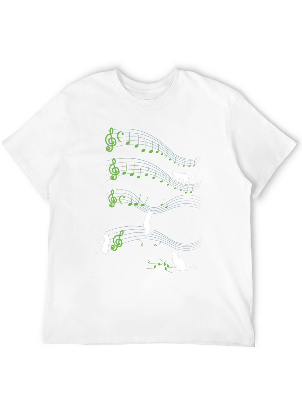 Musical Cat T-Shirt - Quirky Music Lover Tee