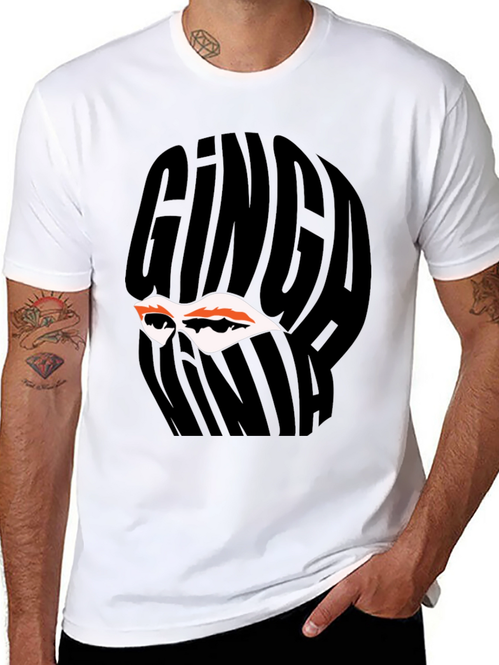 Ginga Ninja Graphic Tee - Black Cotton T-Shirt