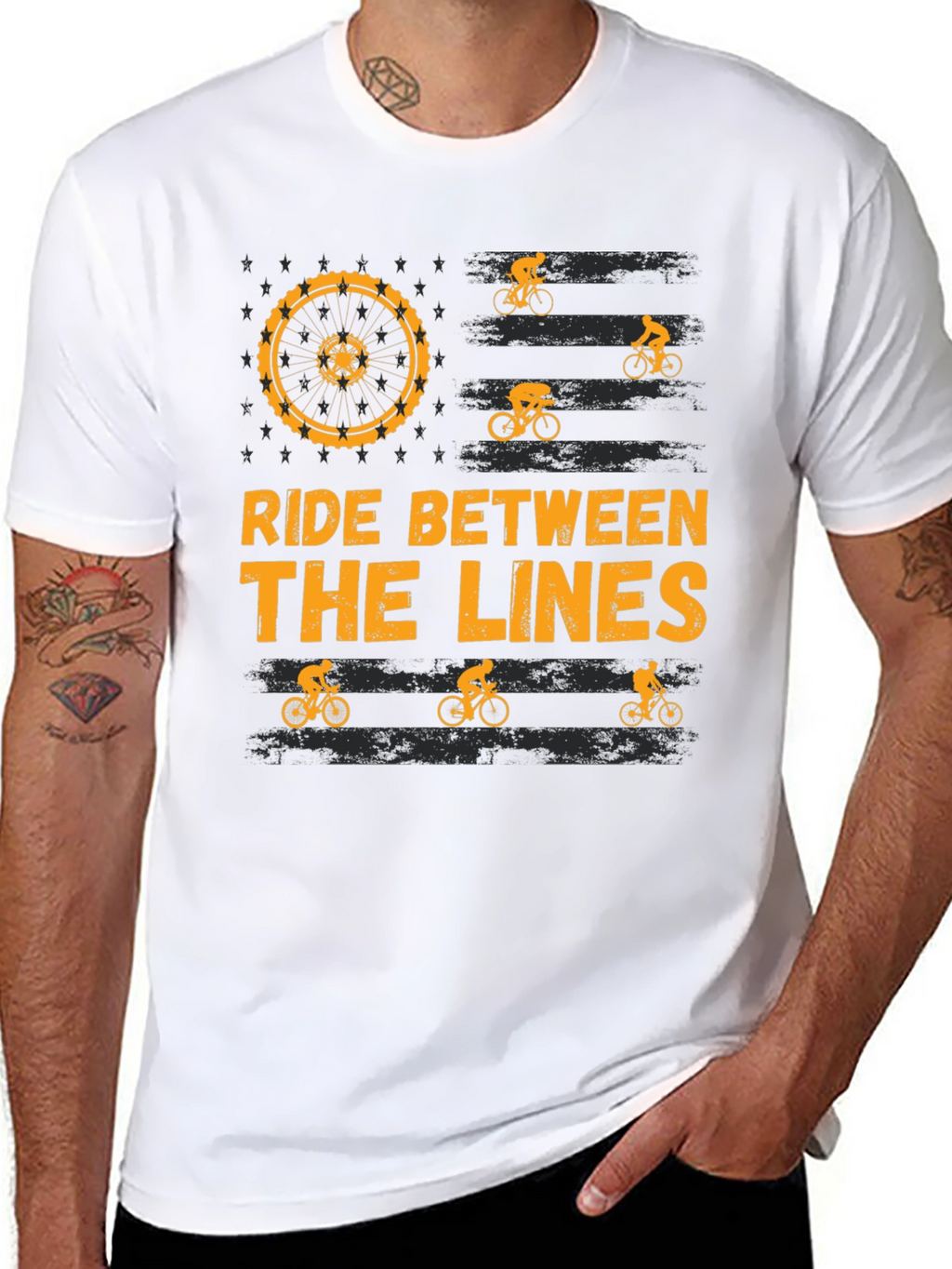 Ride Between the Lines Biker T-Shirt