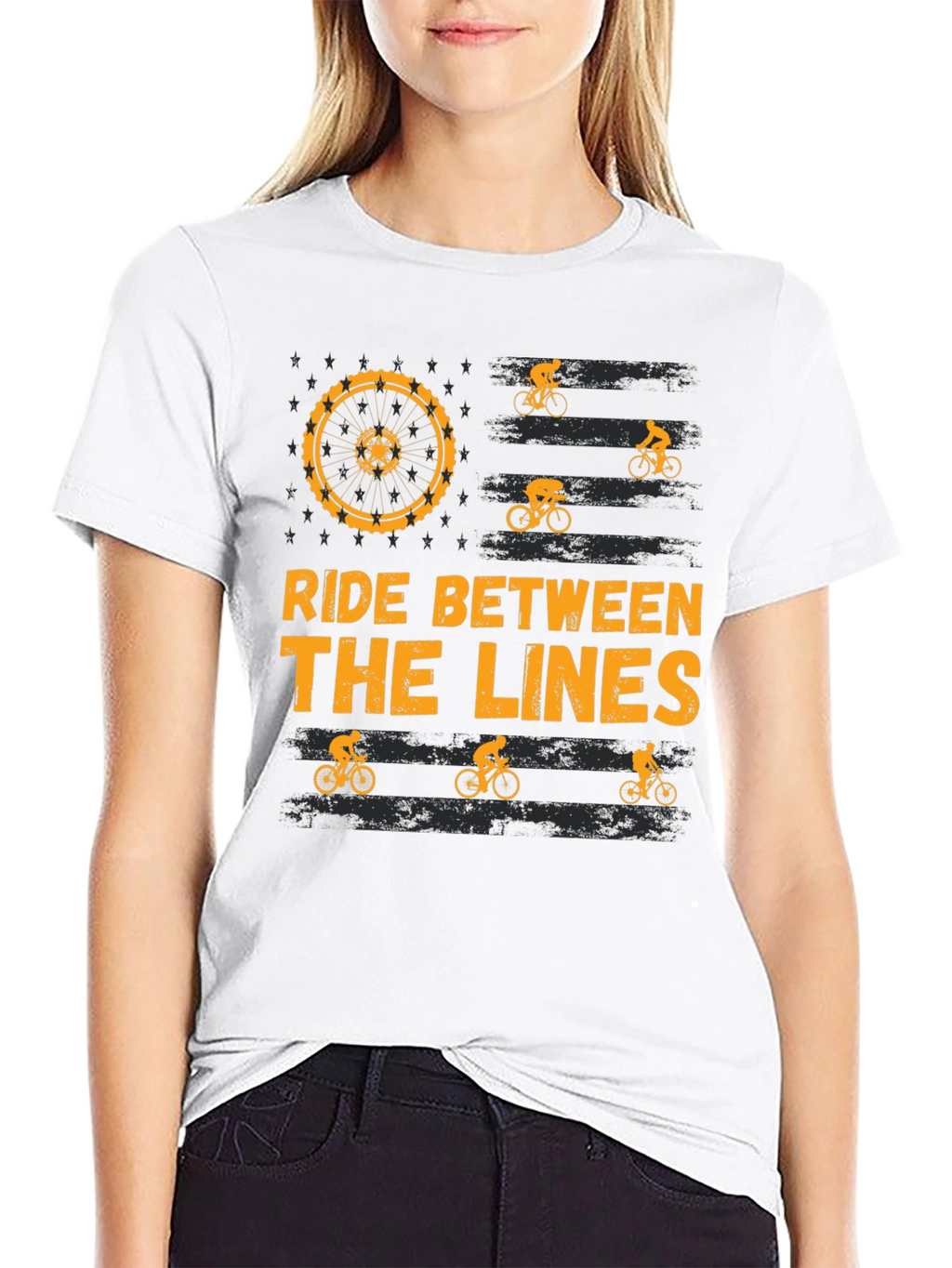 Ride Between the Lines Biker T-Shirt
