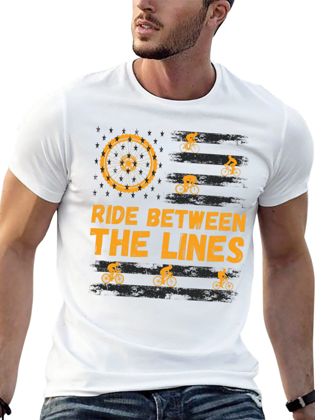 Ride Between the Lines Biker T-Shirt