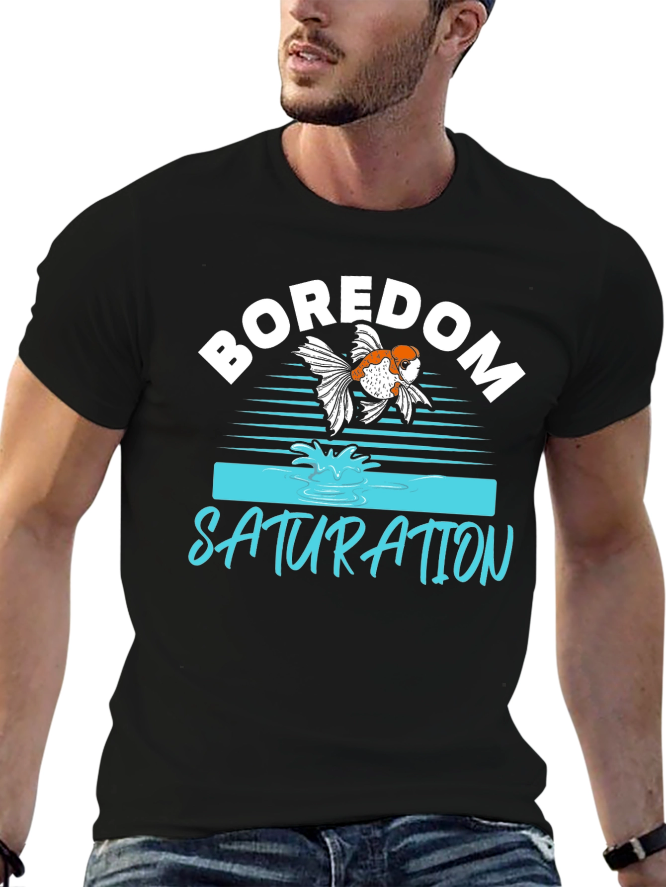 Boredom Saturation Goldfish Graphic T-Shirt