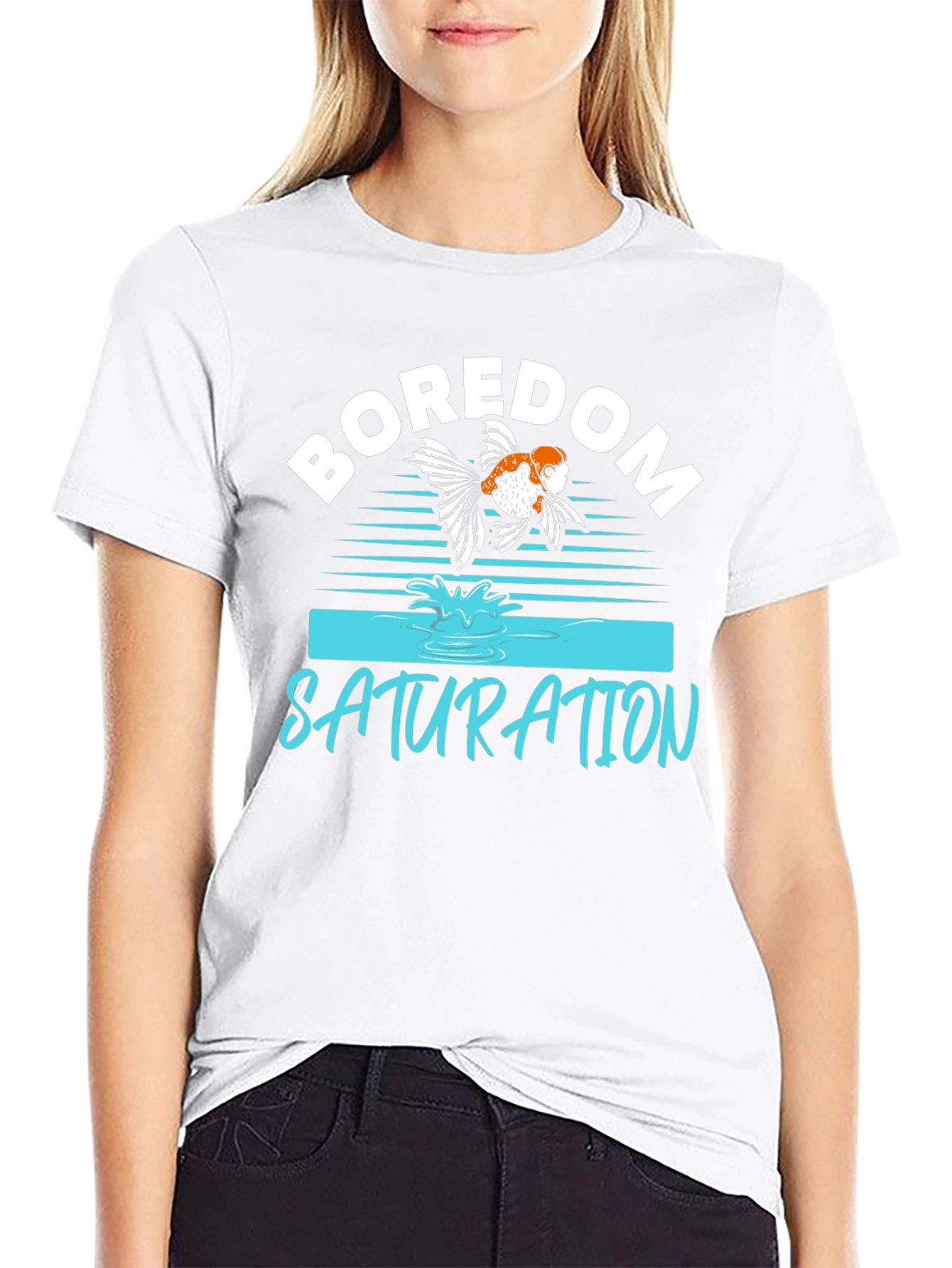 Boredom Saturation Goldfish Graphic T-Shirt