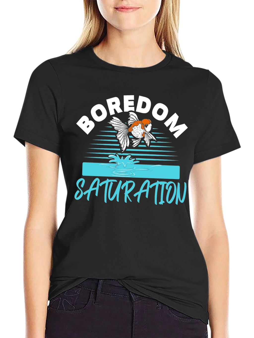Boredom Saturation Goldfish Graphic T-Shirt