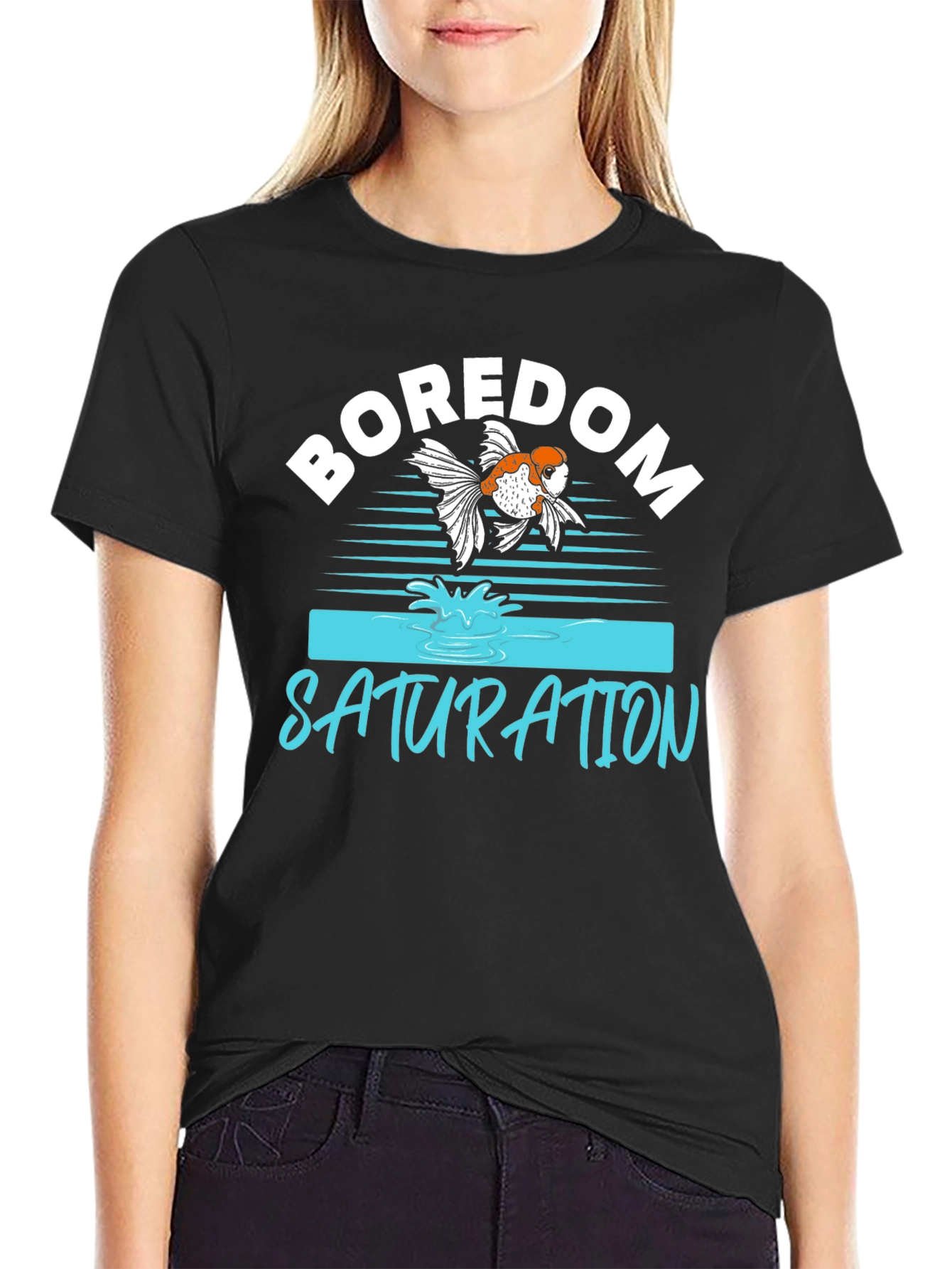 Boredom Saturation Goldfish Graphic T-Shirt